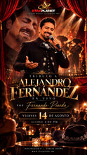 Cargar imagen en el visor de la galería, VIERNES 14 DE AGOSTO TRIBUTO A ALEJANDRO FERNANDEZ