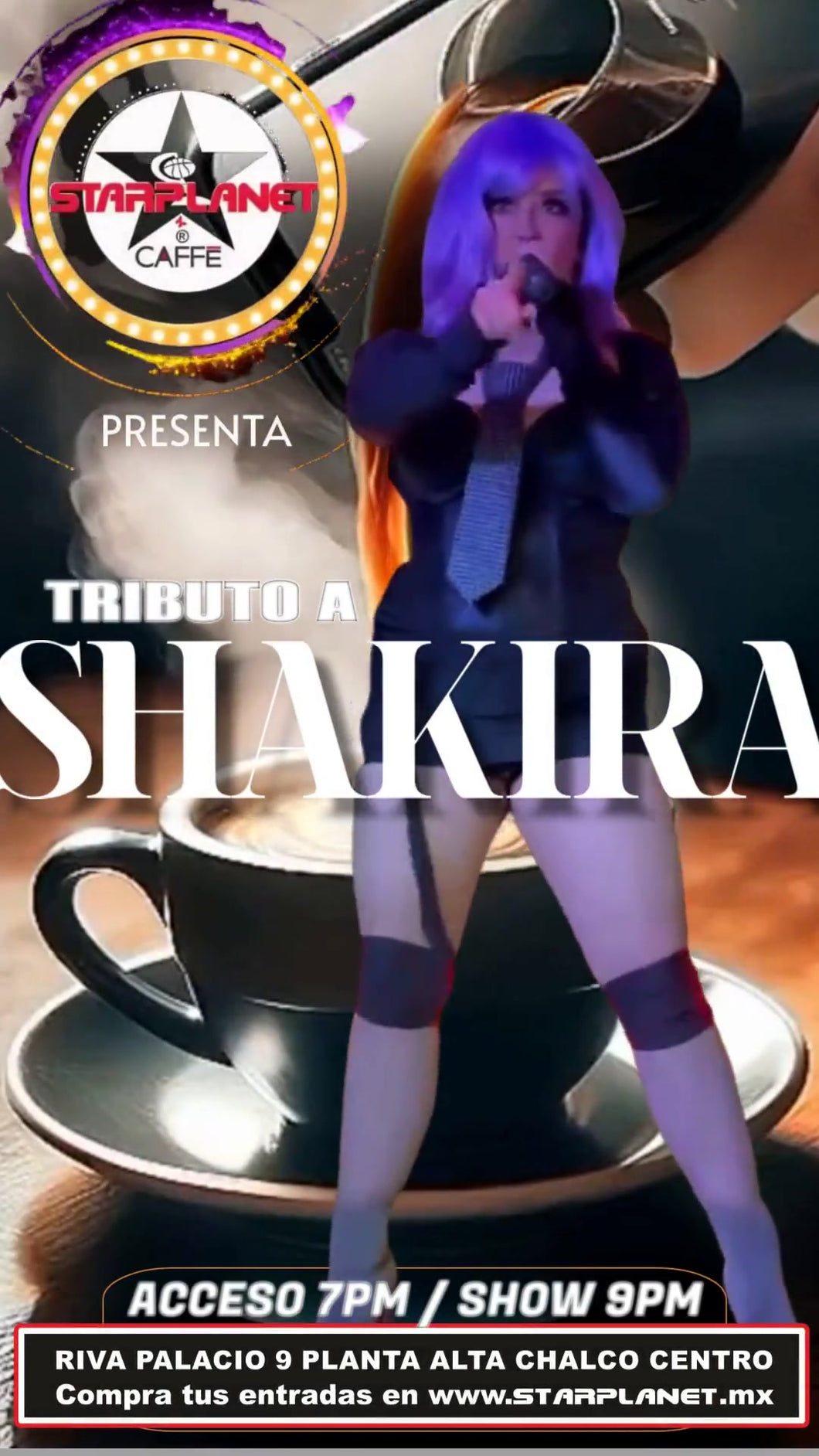 SABADO 02 DE AGOSTO  TRIBUTO A SHAKIRA